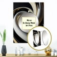thumbnail image 3 of Designart "Elegant Gold, Black, and White Stained Glass III" Modern Mirror Wall Decor - Modern Gold Abstract Mirror Wall Art For Bathroom - 32" x 24" Inch, 3 of 5