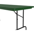 thumbnail image 3 of Correll Commercial Duty GREEN Plastic Top Folding Table One-Piece Blow-Molded Plastic Top is Waterproof, Scratch, Stain, & Impact Resistant, Colors go all the way through, 3 of 3