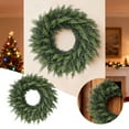 thumbnail image 2 of 23.6 Inch Christmas Pine Cypress Wreath - Christmas Wreaths for Front Door, Real Touch Artificial Green Xmas Wreaths for Home Indoor Outdoor Decor, 2 of 6