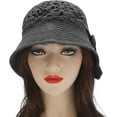 thumbnail image 2 of Women Cotton Bucket Hat Handmade Crochet Knit Floral Summer Bucket Hats, 2 of 4