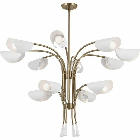 52561CPZWH-Kichler Lighting-Arcus - 12 Light Chandelier-29 Inches Tall and 46.25 Inches Wide-Champagne Bronze/White Finish