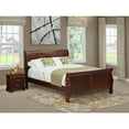thumbnail image 2 of East West Furniture Louis Philippe 2-piece Wood Queen Bedroom Set in Walnut, 2 of 2