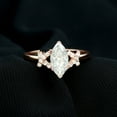 thumbnail image 2 of Rosec Jewels Marquise Moissanite Engagement Ring for Women (1 Ct, 5x10 mm, D-VS1 Grade), 14K Rose Gold, US 4.50, 2 of 8