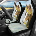 thumbnail image 2 of Xoenoiee Daisy Horse Print Car Seat Covers Auto Seat Covers Full Set Front Seat Protector Car Interior Accessories Fit Trucks Sedan SUV, 2 of 6