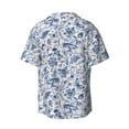 thumbnail image 2 of Xecao offers the Rabbit And Butterfly for Men's Casual Short-sleeved Shirt, a button-up collared shirt with a pocket, perfect for beach vacations and yacht travel in the size., 2 of 7