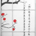 thumbnail image 2 of Oriental Furniture 6 Ft Tall Flower Blossom Room Divider, White color, 6 panel, 2 of 3