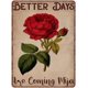 thumbnail image 1 of Better Days are Coming Mija Poster Novedad Letreros de metal de aluminio Decoración de pared retro Cartel de metal Letrero de oración Letrero de metal Impresiones de boda de metal Tamaño: 8 x 12, 1 of 4
