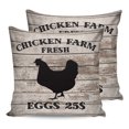 thumbnail image 7 of Outdoor Throw Pillow Cover Rustic Farm Animals Chicken Farm Waterproof Cushion Covers 2 Pack Vintage Wooden Board Pillow Cases Home Decoration for Patio Garden Couch Sofa, 7 of 7