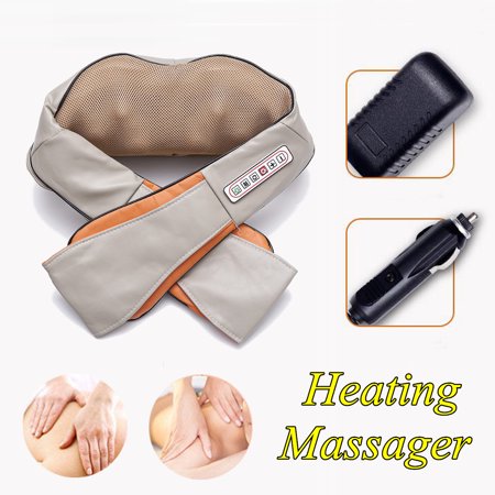 Meigar 6 Key Massager With Deep Shiatsu Kneading for Neck Shoulder Back Muscle Pain Relief Home Office and Car Use