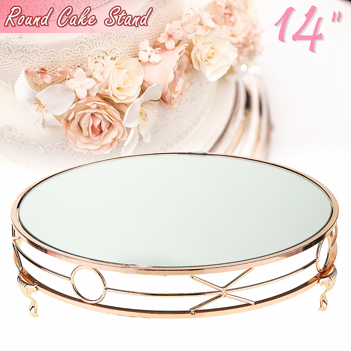 14 inch cake stand gold
