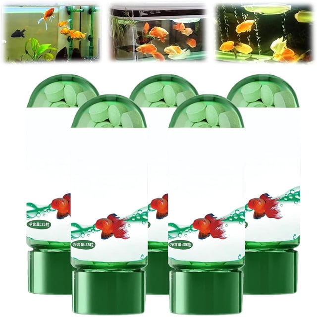 ZOUSSIQI Powerful Aquarium Water Purification Tablet,Advanced Aquarium Water Clarification Tablets,Rapid Remover for Fish Tanks,Water Purification Tablets for Fish Tank (5PCS) CA919-62219