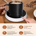 thumbnail image 6 of Desk Coffee Warmer, Coffee Mug Warmer for Office Desk Use, Auto On/Off Gravity Induction Mug Warmer for Desk, Coffee Mug Warmer with 3 Heating Modes for Tea, Cocoa, Milk, 6 of 10