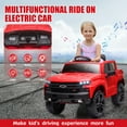 thumbnail image 5 of Bopilon 12V Electric Car for Kids,Licensed Chevy Silverado Truck Kids Ride On Car with Remote Control Battery Powered Electric Vehicle Toy Car, 4-Wheeler Suspension, Music& Lights, 3 Speeds(Red), 5 of 7