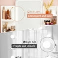 thumbnail image 3 of Homieasy Vanity Desk with LED Lighted Mirror, Makeup Desk with 5 Storage Shelves & 2 Drawers, Vanity Table, Modern Dressing Table with 3 Color Lighting Options, White, 3 of 8