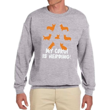 My Corgi Is Herding! Banner Sweatshirt Men -Image by Shutterstock Male XX-Large