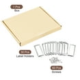 thumbnail image 3 of Unique Bargains 83x30mm Drawer Tag Label Metal Label Holder File Tag Frames Silver Tone 30 Pack, 3 of 6