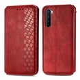 thumbnail image 3 of Étui pour OnePlus Nord à Rabat Portefeuille à Rabat Magnétique Protecteur - Rouge, 3 of 5