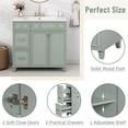 thumbnail image 6 of M optimized 36 Inch Bathroom Cabinet with Sink, Wood Storage Cabinet with 2 Soft-closing Door, 2 Drawers, Adjustable Shelf (Without Faucet), 6 of 9