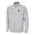 thumbnail image 2 of Men's Antigua Heather Gray New Mexico Lobos Hold-Up Tri-Blend Full-Zip Jacket, 2 of 3