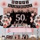 thumbnail image 5 of Kit de decoración de cumpleaños Uiorgui para 50 cumpleaños para mujer, 33 unidades, 5 of 6