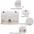 thumbnail image 3 of Bolso de hombro para mujer, bolso de mano de moda, bolso cruzado de diseñador con correa de cadena, blanco:;:;, 3 of 5
