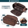 thumbnail image 4 of Neceser PAVILIA Travel Shaving Dopp Kit de piel sintética, 4 of 8
