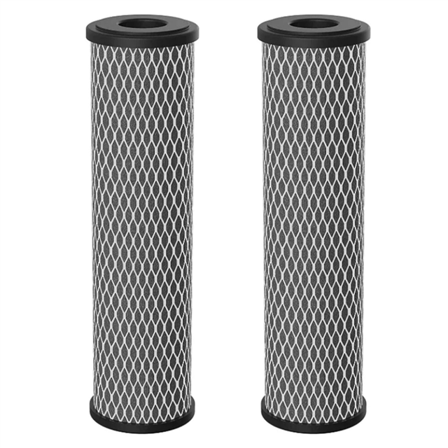2Pcs Carbon Water Filter 10-Inch Standard Whole House Carbon Wrap Sediment and Taste & Odor Replacement Filter