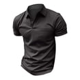 thumbnail image 4 of Shirts for Men Slim Fit Short Sleeve Golf Shirts Fashion Casual Buttons Lapel Business Casual Shirt, 4 of 4