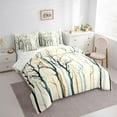 thumbnail image 3 of Homewish Vintage Branches Plant Twin Bedding Sets 7-Piece, Chic Stripes Abstract Bedding Comforter Set, Rustic Farmhouse Reversible Sheet Sets, Luxury Bedroom Decor, 3 of 7