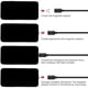 thumbnail image 3 of 1 metro clásico negro apple dedicado + cabezal magnético separado Android + cabezal magnético separado tipo c - cable de datos Ormromra LN-2370-2, 3 of 6