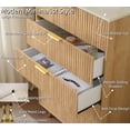 thumbnail image 5 of Modern Tall 5 Drawer Dresser Faux Marble Top, Oak Chest of Drawers Storage for Bedrooms Closet, 5 of 9