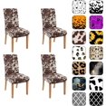 thumbnail image 1 of Chair Covers for Dining Room Set of 4, Stretch Dining Chair Cover 4 Pieces, Washable Kitchen Parsons Chair Slipcovers 4 Pack, Removable Seat Protector for Home and Party, 1 of 4