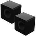 thumbnail image 3 of SHISUYAN 2Pcs Portable ABS Injection Molding Square Shaped Interview Mic Microphone Logo Flag Station Logo (Black), 3 of 8