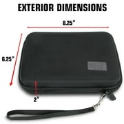 USA Gear 7.5 Inch Hard Shell Electronics Organizer - Compatible with Portable Hard Drive & More