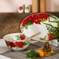 thumbnail image 2 of Gibson Home Magic Poinsettia 4 Piece Serving and Accessories Set, 2 of 6