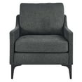 thumbnail image 5 of Armchair Accent Chair, Dark Grey Gray, Fabric, Mid Century Living Lounge Cafe Lobby Hospitality Restaurant, Modern Contemporary HB34323, 5 of 9