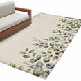 thumbnail image 2 of Eucalyptus 3'x5' Washable Rug, Sage Green Farmhouse Leaf Pastoral Plant Non-Slip Area Rugs for Entryway Kitchen Classroom, StainResistant Dorm Throw Carpet, Low Pile Soft Indoor Floor Mat, 2 of 9