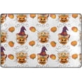 thumbnail image 4 of SKYSONIC 72x48in Cute Cats Pumpkins Area Rug, Halloween Jack-O'Lantern Non-Slip Floor Carpet for Indoor Living Dining Room and Bedroom Area, 4 of 7