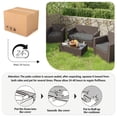 thumbnail image 3 of Snubbull 3 Pack Loveseat Cushion Set, 36" x 18" x 3" Waterproof Outdoor Chair Replacement Cushions for 4-Seater Wicker Rattan Patio Furniture, Light Gray, 3 of 6