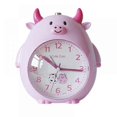 thumbnail image 1 of Kids Alarm Clock, Cute Cartoon Cow Night Light, Bedroom Desk Clock, Gift (Pink), 1 of 4