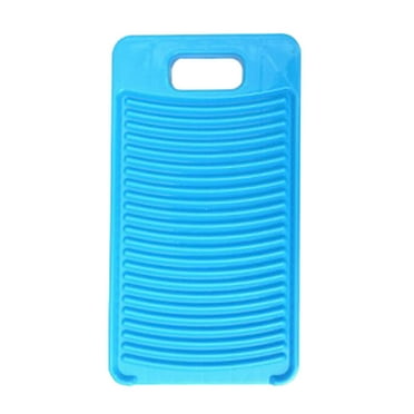 Non-slip Washing Washboard Plastic Home Washing Scrubbing Board Creative Laundry Washboard for Home (Blue)