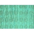 thumbnail image 1 of Ahgly Company Indoor Rectangle Abstract Turquoise Blue Modern Area Rugs, 5' x 8', 1 of 4