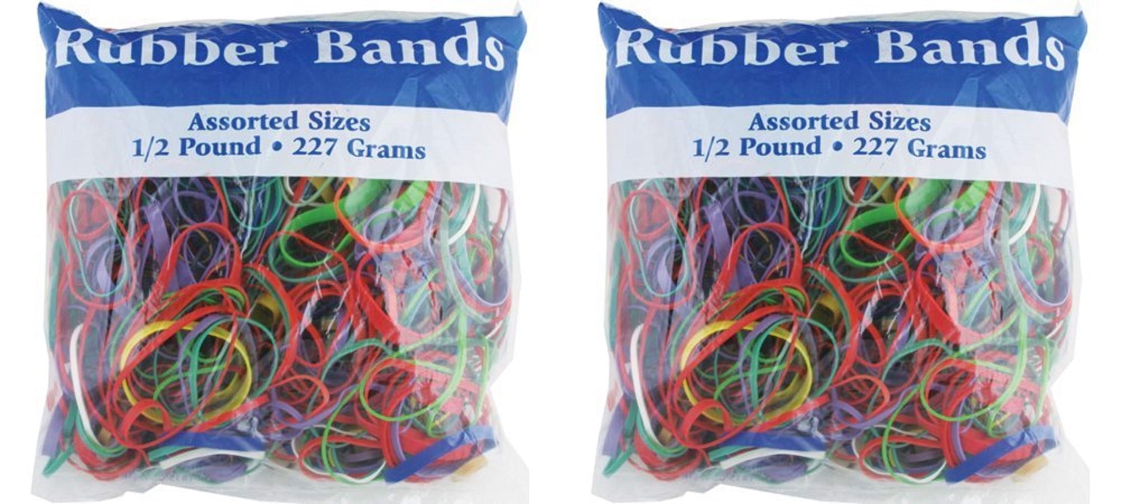 Essentials Assorted Size Rubber Bands 4 x 454g Pack 
