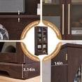 thumbnail image 5 of Joaxswe 72" Tall Arched Bookshelf Set of 2, Kitchen Pantry Storage Cabinet, 6-Tier Bookcase with 2 Doors for Living Room, Kitchen, Home Office,Walnut, 5 of 9