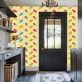 thumbnail image 3 of Peel and Stick Wallpaper Colorful Popsicles Yellow Wall Mural 17.7in x 9.8ft Self Adhesive Removable Wall Paper Renter Friendly Wallpaper for Nursery Bedroom Cabinets, 3 of 8