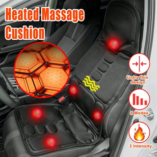 HuaJunTech Heated Lumbar Support for Office Chair Memory Foam Back Cushion  with Heating Pad for Back Pain Relief, Lumbar Pressure Decompression