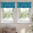 thumbnail image 2 of LALILO Kitchen Curtain Valance Gold Christmas Tree Tree Rod Pocket Window Curtain 52"x 18" Set of 2, 2 of 7