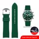 thumbnail image 3 of Correa de reloj de goma con extremo curvo de 20 mm y 22 mm para Casio EFR-303, Mido, Omega, Longines, Tissot, Seiko, Heuer, correa verde y naranja, 3 of 5