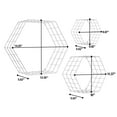 thumbnail image 2 of Sorbus® Floating Hexagon Shelves - Wall-Mounted Geometric Metal Wall Décor for Photos, Collectibles, Plants, and More, (Set of 3, WHITE), 2 of 9