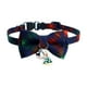 thumbnail image 2 of Collar navideño para gatos con lazo y cascabeles desmontables | Collar ajustable para gatitos | Diseño navideño con adornos de Papá Noel y muñeco de nieve, 2 of 5